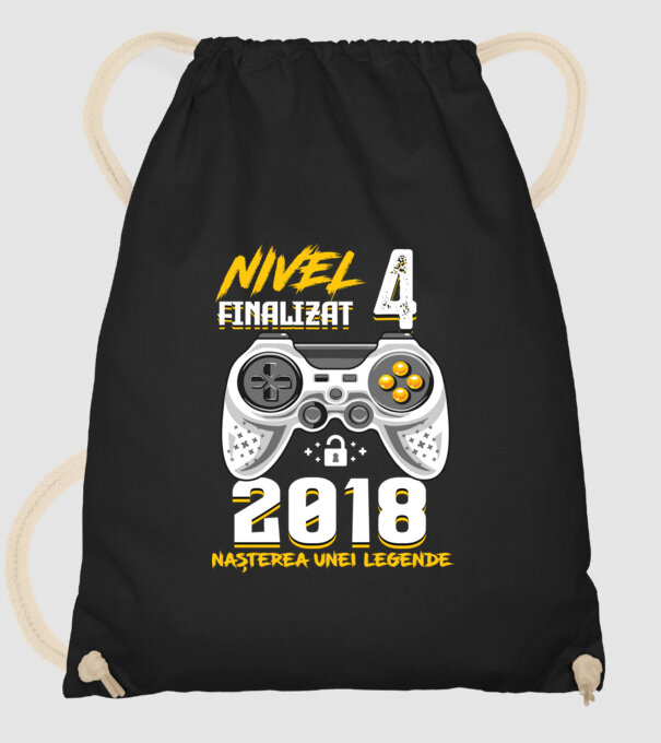 Nivel 4 finalizat. 2018 nașterea unei legende model negru pe tricou