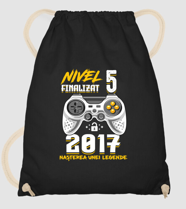 Nivel 5 finalizat. 2017 nașterea unei legende model negru pe tricou