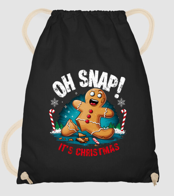 Oh snap! It's christmas Negru model negru pe tricou