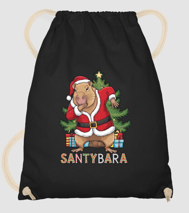 Santybara model negru pe tricou