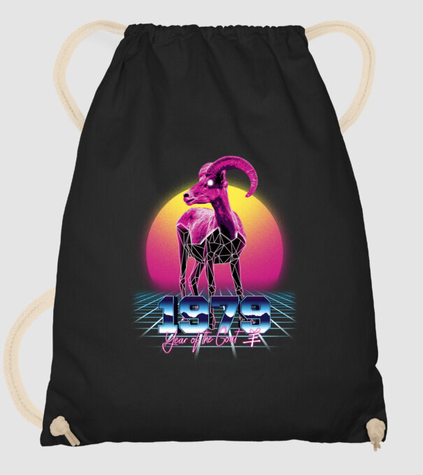 1979 Year of the Goat model negru pe tricou
