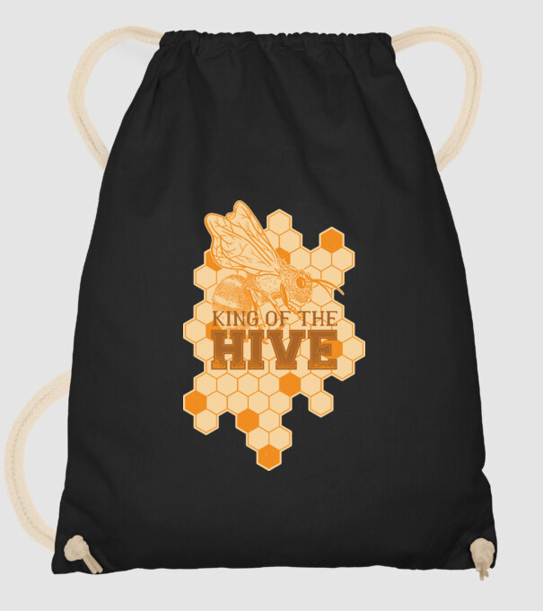 Regele stupului model negru pe tricou