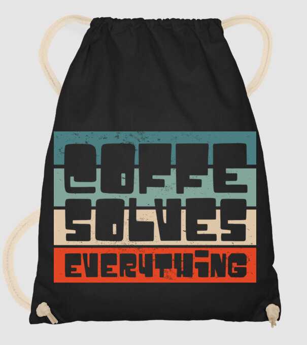 Cafeaua rezolvă totul model negru pe tricou