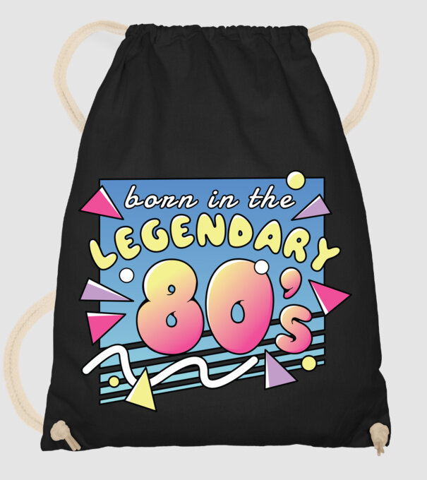 M-am născut în legendarii ani 80 model negru pe tricou