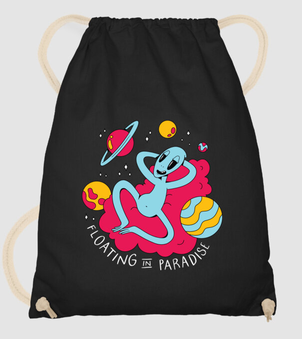 Alien Chill model negru pe tricou