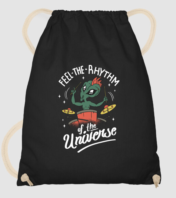 Alien baterist model negru pe tricou