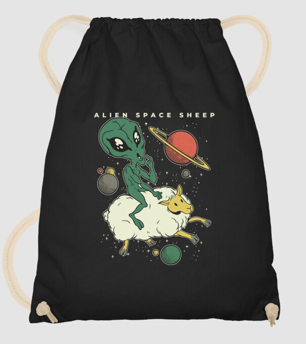 Alien În spațiu model negru pe tricou