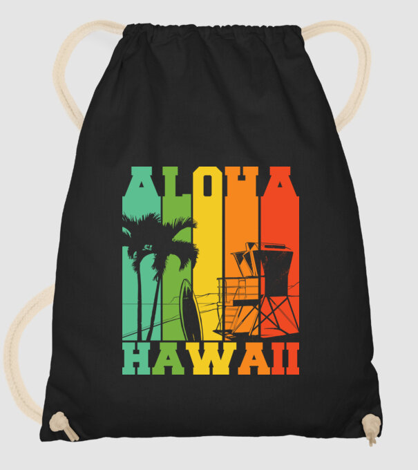 Aloha Hawaii model negru pe tricou