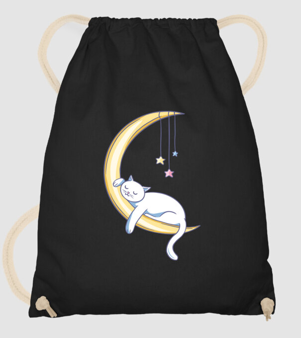 Pisicuța dormind model negru pe tricou