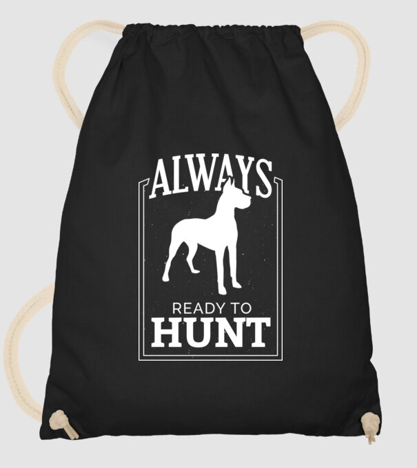 Always ready to hunt Câine de vânătoare model negru pe tricou