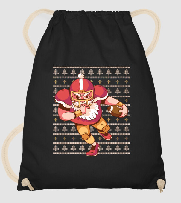 Fotbal american Moș Crăciun Touchdown Touchdown tricou Pulover urât cu model model negru pe tricou