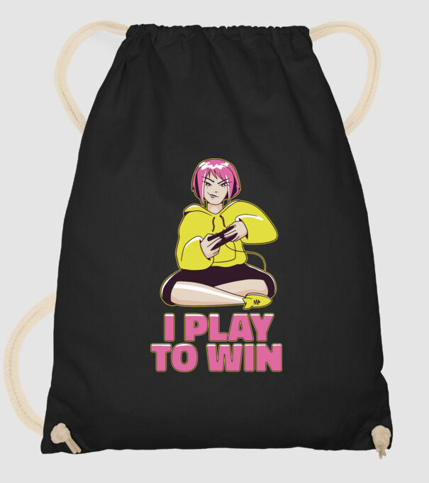 Anime fată Gamer model negru pe tricou
