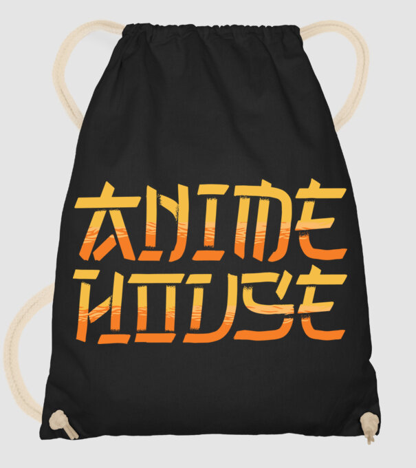Anime House model negru pe tricou