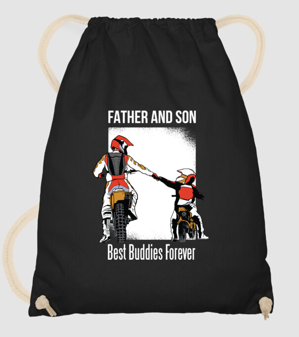 Tată și Fiu cei mai buni Prieteni - Motociclist model negru pe tricou