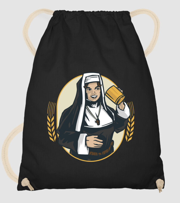Bere Călugăriță model negru pe tricou