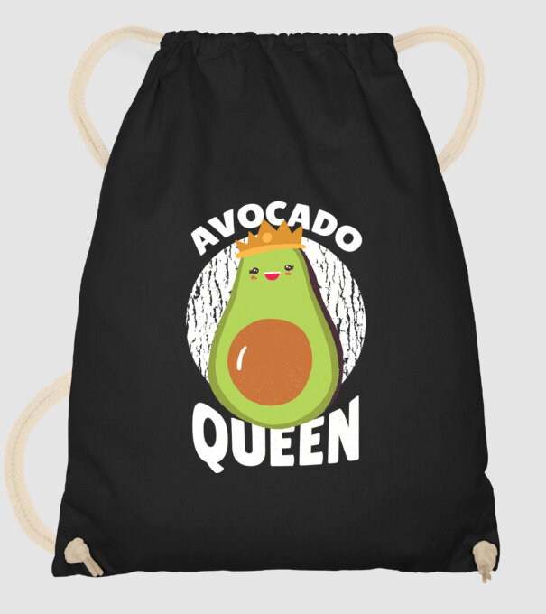 Avocado Queen Regina Avocado model negru pe tricou