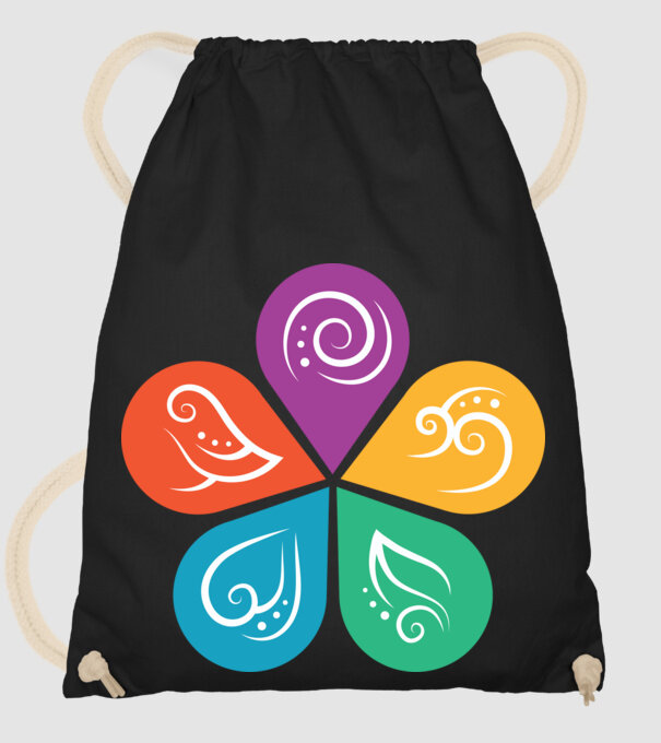 Ayurveda model negru pe tricou