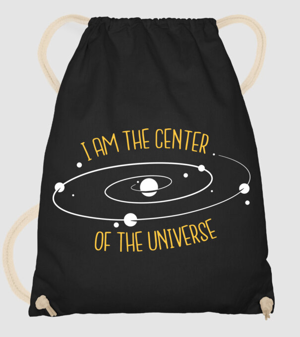 Centrul universului model negru pe tricou