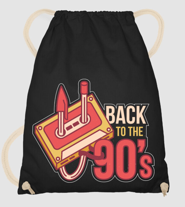 'Back to the 90s Înapoi în anii ''90 Retro' model negru pe tricou
