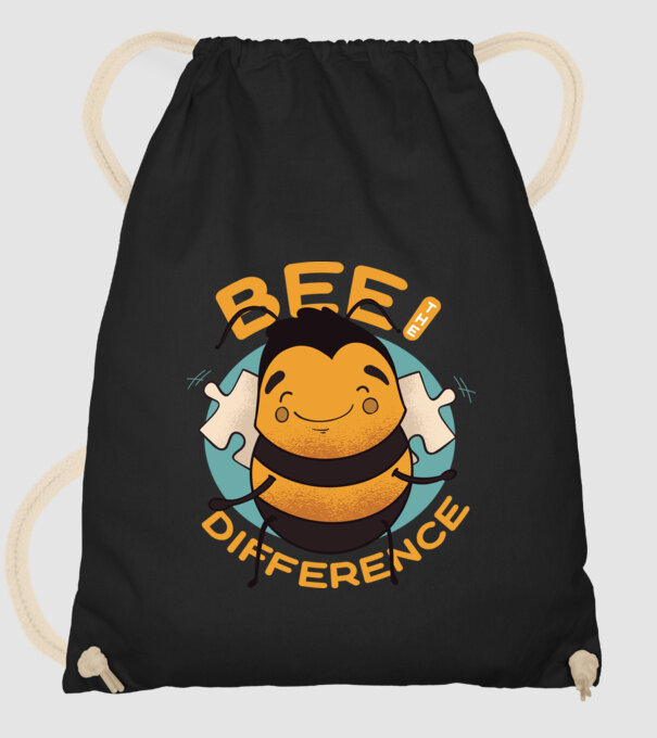 Bee the Difference - Fii tu însuți diferența model negru pe tricou