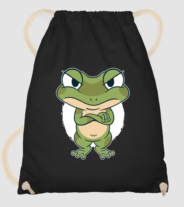 Broască model negru pe tricou