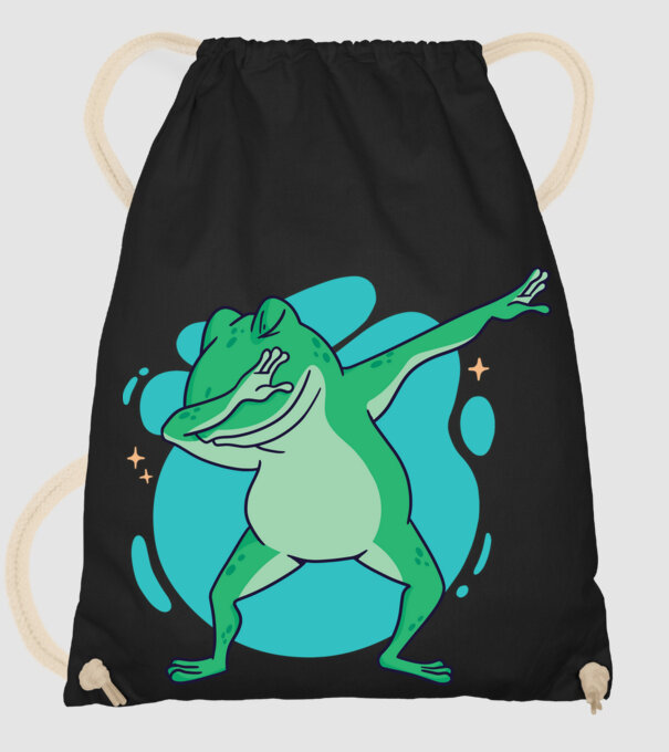Broască DAB model negru pe tricou