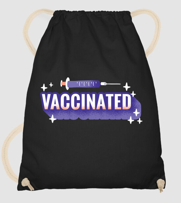 Vaccinat model negru pe tricou