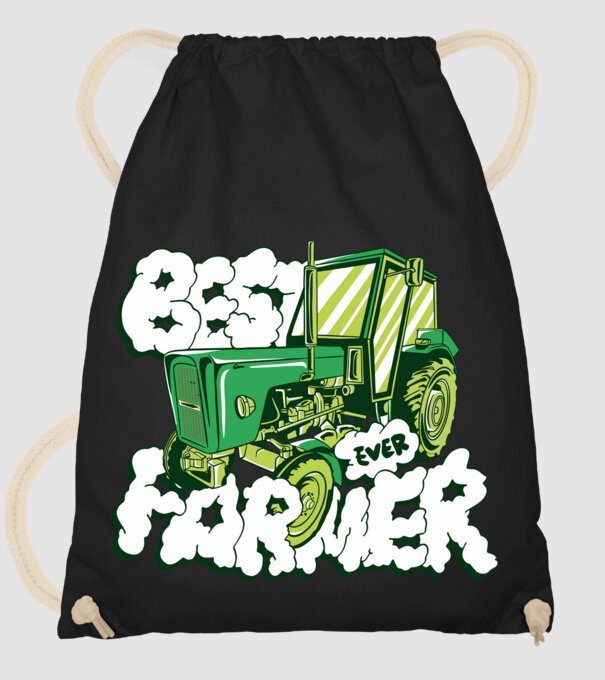 Best Farmer Ever cu Tractor model negru pe tricou