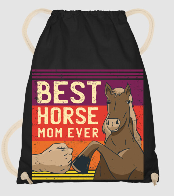 Best Horse Mom Ever - Cea mai bună mamă cu cal model negru pe tricou