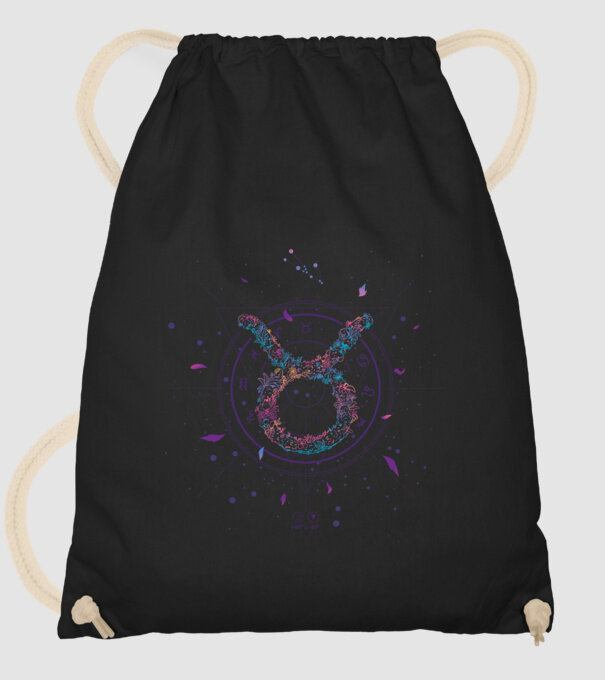 Taurus Zodiac model negru pe tricou