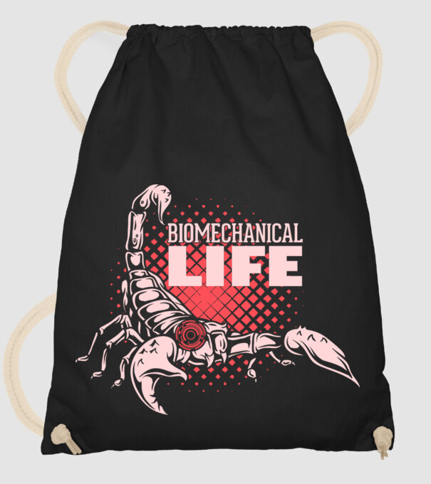 Biomechanical Life model negru pe tricou
