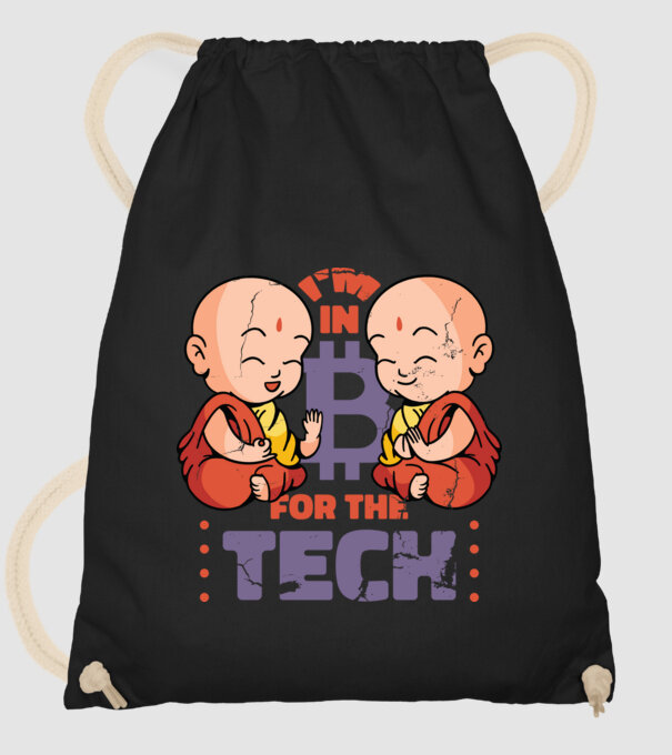 Călugări Buddha Bitcoin model negru pe tricou