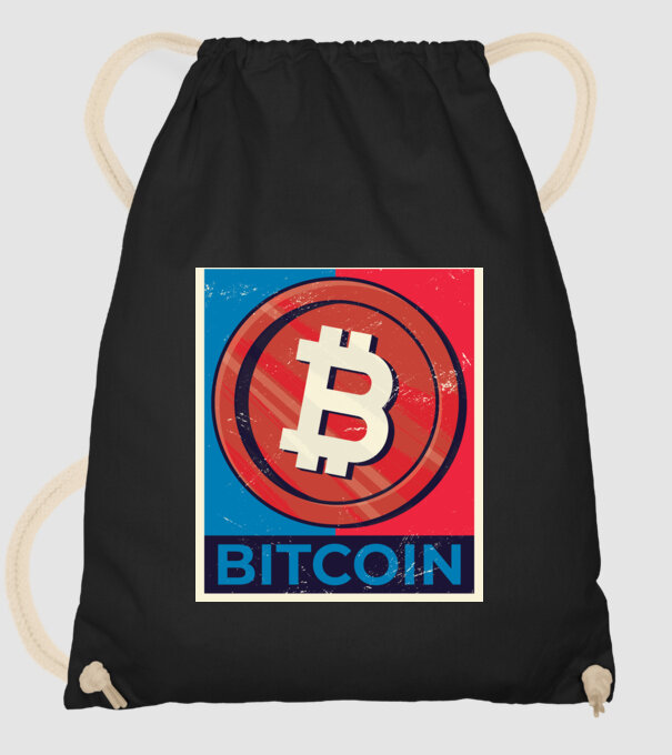 Bitcoin Criptomonedă model negru pe tricou