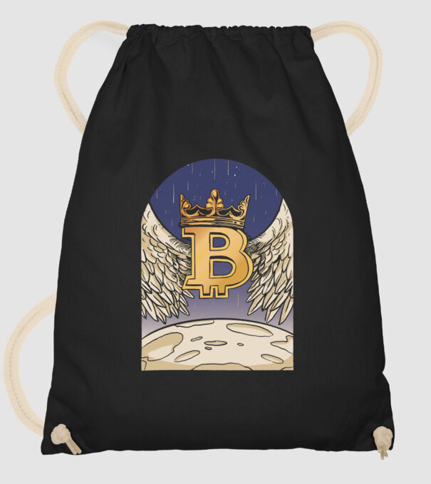 Bitcoin To The Moon Aselenizare model negru pe tricou