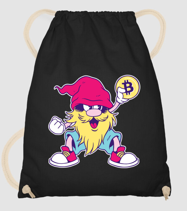 Pitic Bitcoin model negru pe tricou
