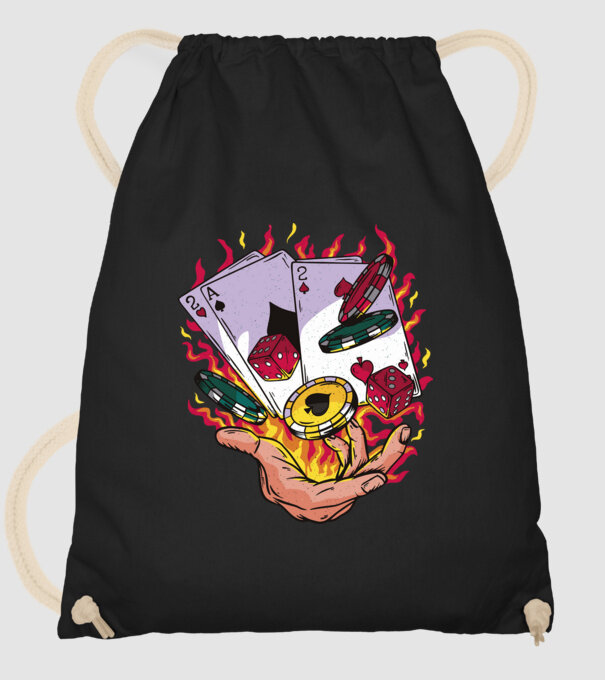 Black Jack Casino model negru pe tricou