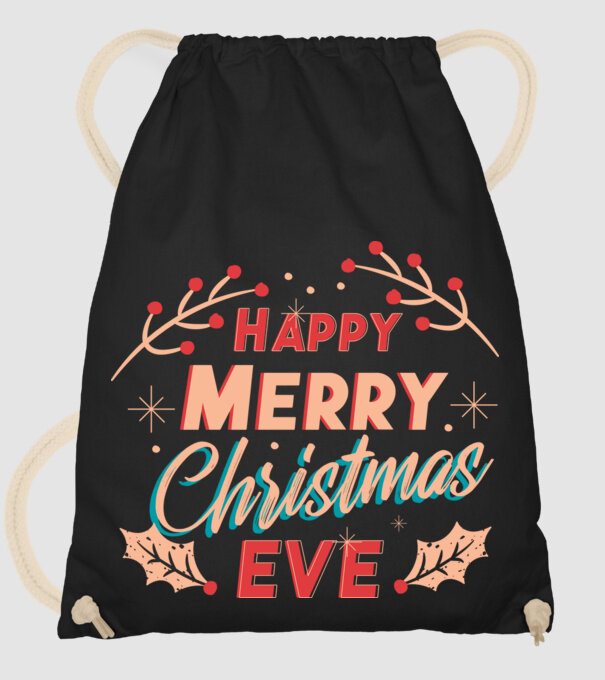 Crăciun Fericit model negru pe tricou