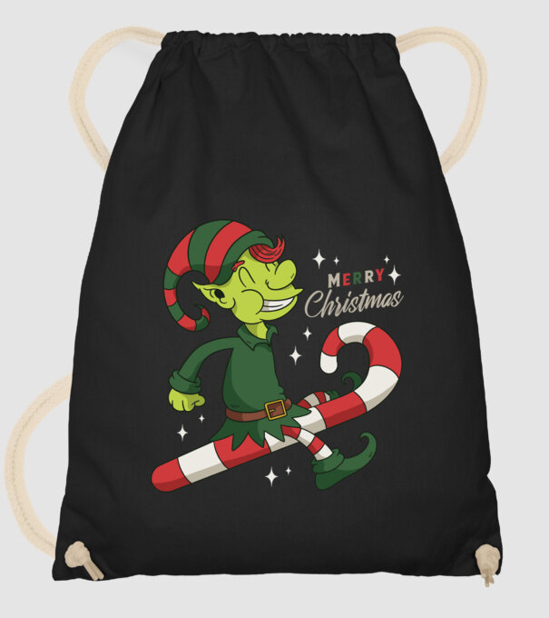Crăciun Fericit Elf model negru pe tricou