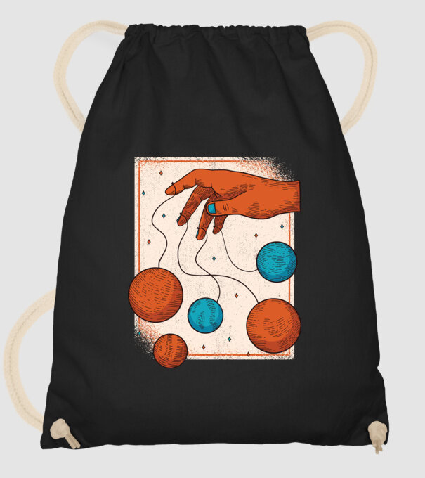 Planete model negru pe tricou
