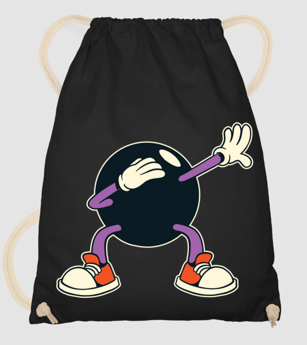 Bowling DAB model negru pe tricou