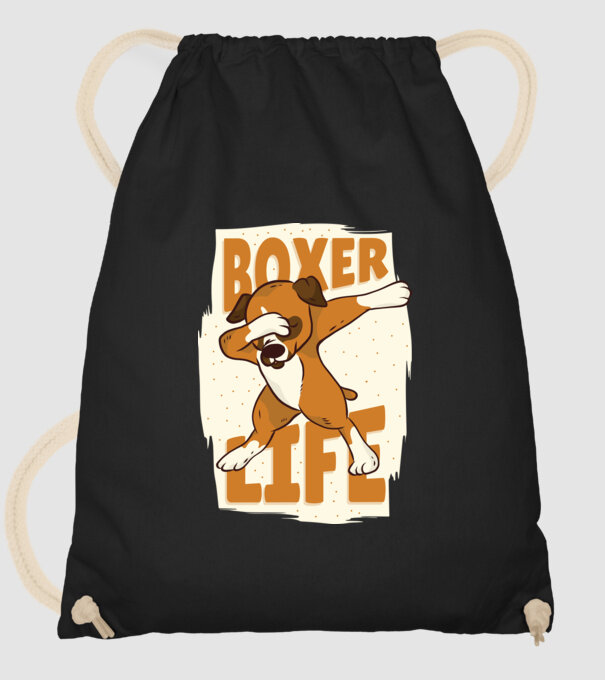 Boxer Life DAB model negru pe tricou