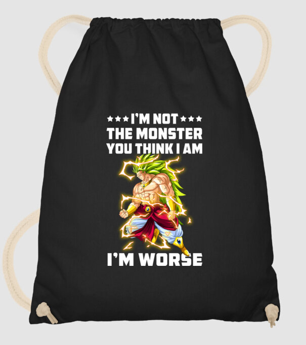 Brolly monster Dragonball model negru pe tricou