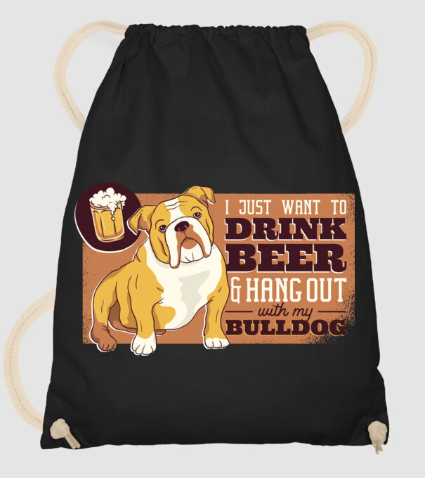 Bulldog și bere este tot ce am nevoie model negru pe tricou