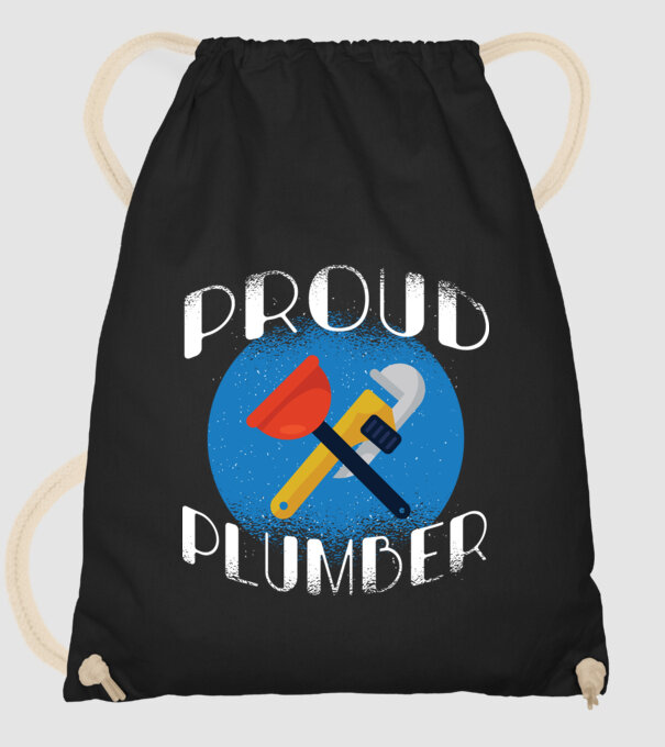 Instalator mândru model negru pe tricou