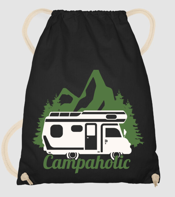 Campare Campaholic model negru pe tricou