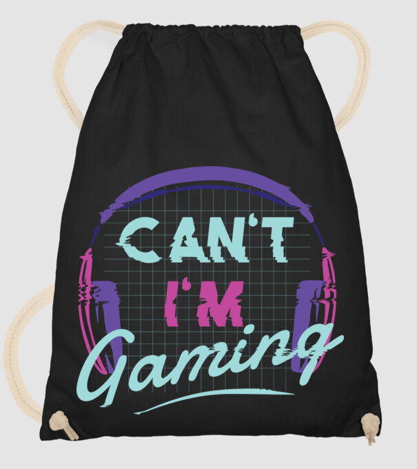 'Can''t I''m Gaming - Gamer' model negru pe tricou