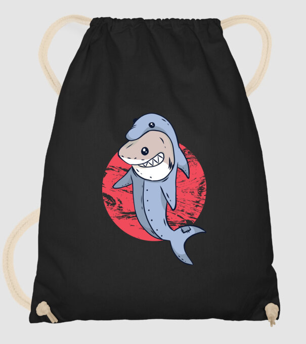 Rechin în costum de delfin model negru pe tricou