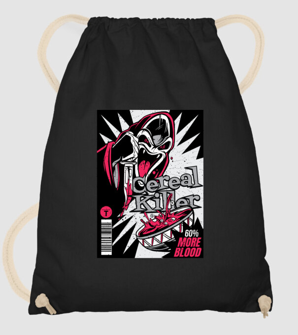 Cereal Killer model negru pe tricou