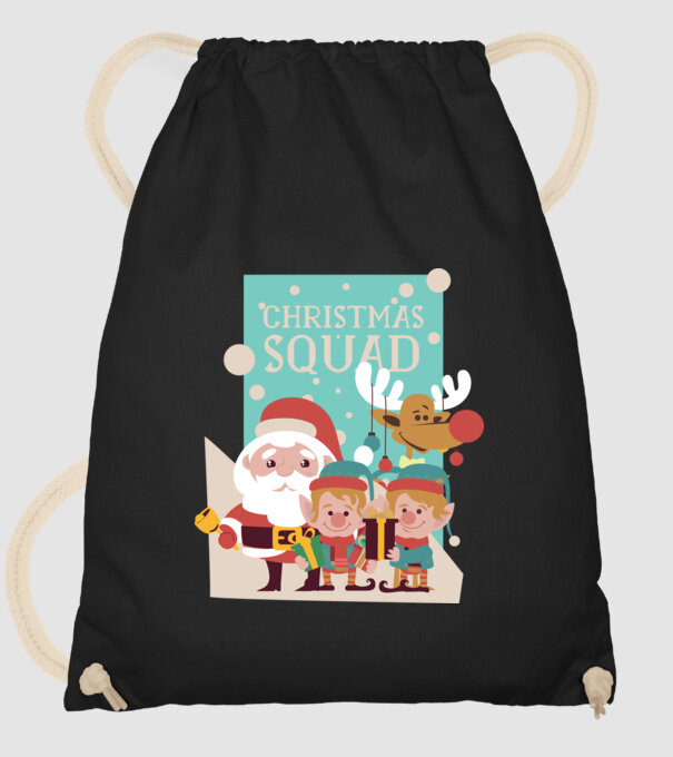 Christmas Squad Echipa de Crăciun model negru pe tricou