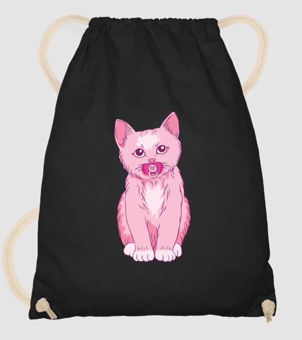 Pisică Baby model negru pe tricou